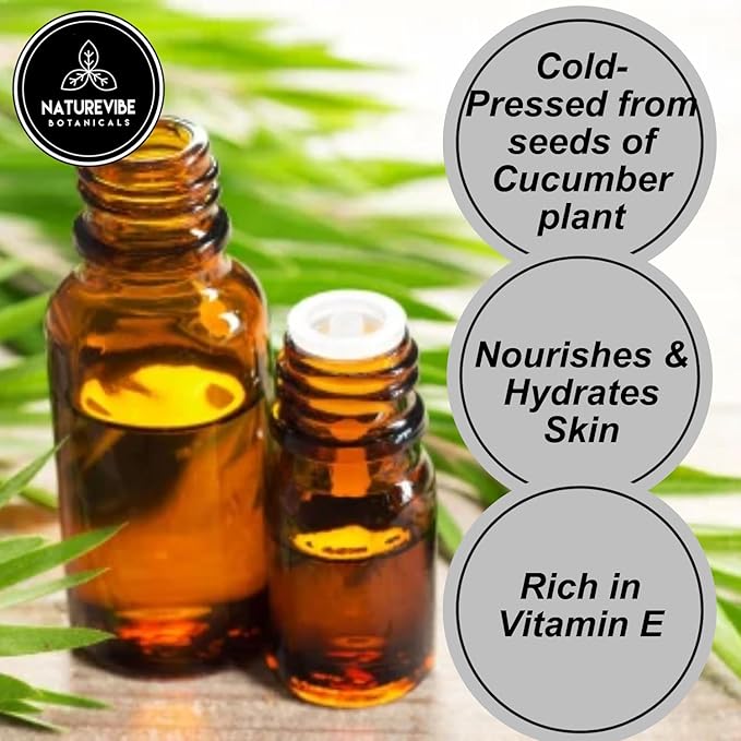 Naturevibe Botanicals Cucumber Oil 32 Ounces | 100% Pure and Natural | Great for Skin Care and Hair Care-VivaGrace Women
