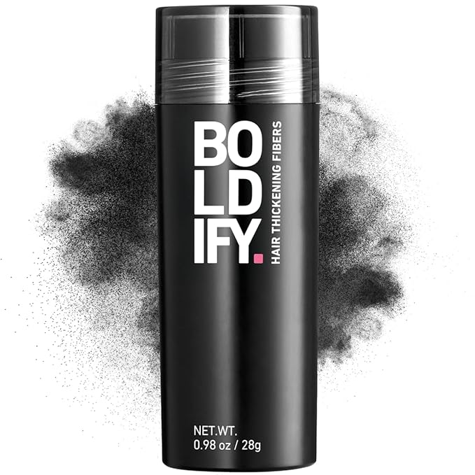 BOLDIFY Hair Fibers (28g) - Fill In Thinning and Fine Hair for an Instantly Fuller, Thicker Look - 14 Shades for Women & Men - Black-VivaGrace Women