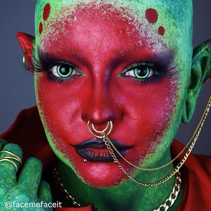 Mehron Makeup Foundation Greasepaint | Stage, Face Paint, Body Paint, Halloween Makeup 1.25 oz (38 g) (RED)-VivaGrace Women