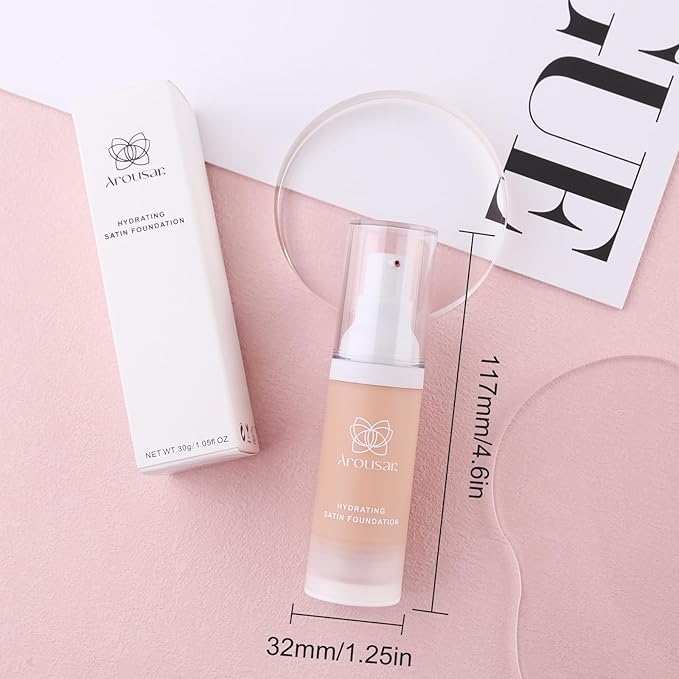 Liquid Foundation Makeup, Improves Uneven Skin Tone, Lightweight and Flawless Coverage for Hours 2# LIGHT-VivaGrace Women