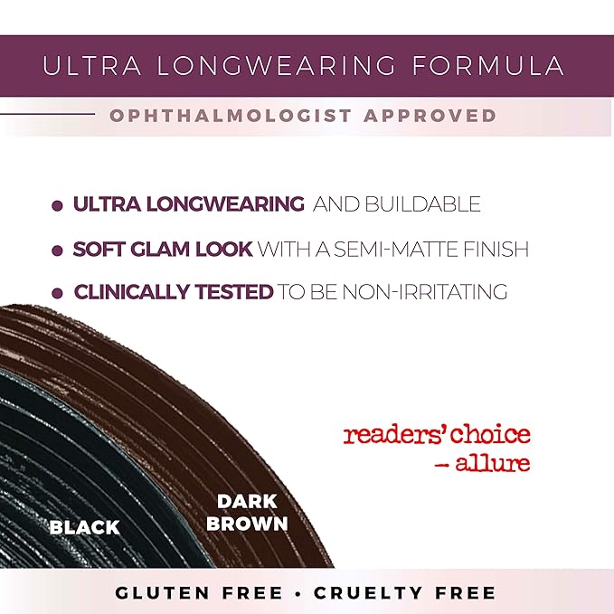 Blinc Amplified Tubing Mascara, Ultra-Longwearing Washable Mascara, Soft-Glam Volumizing, Lengthening and Defining Mascara, Gluten-Free and Cruelty-Free, 9mL / 0.30 Fl. OZ-VivaGrace Women