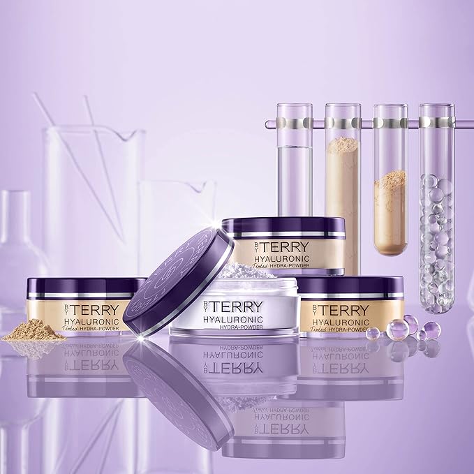 By Terry Hyaluronic Tinted Hydra-Powder, Non-Drying Loose Face Setting Powder, Blur Imperfections & Mattify, Medium Fair, 0.35 oz-VivaGrace Women