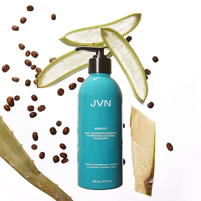 JVN Embody Volumizing Shampoo, Clean, Volume-Boosting Shampoo for All Hair Types, Clarifying, Adds Fullness and Restores Shine, Sulfate-Free, 10 Fluid Ounces-VivaGrace Women