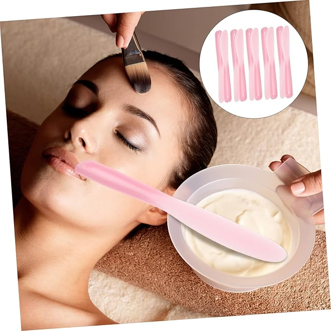 10pcs Tool Stick Makeup Spatula Cosmetic Plate Mixer Cosmetic Mixer Silicone Stirring Tools Beauty Spatula Makeup Plate Spatula Makeup Mixing Tool Makeup Mixer Tool-VivaGrace Women