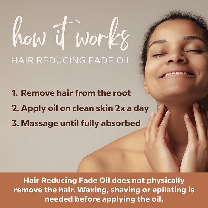 Hair Reducing Fade Oil - Sentive Strength (For sentive skin) Hair Growth Minimizer, Slow Down Facial Hair Growth for Women & Men, Hair Inhibitor Serum, Moisturizing & Soothing, 15ml-VivaGrace Women