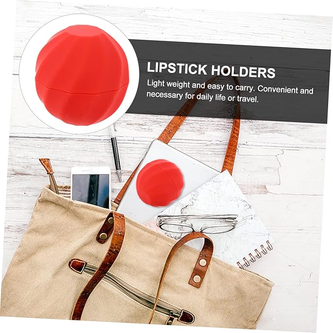 10pcs Box Spherical Lipstick Case Bulk Lip Balm Lipgloss Lip Gloss Round Ball Containers Lip Balm Containers Lip Balm Sphere Container Empty Lip Balm Sphere Lip Balm Bottles Red-VivaGrace Women