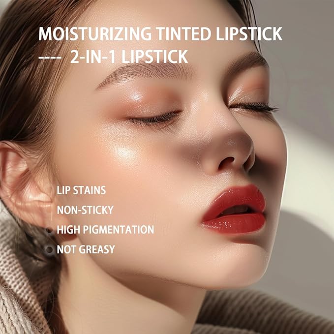 Hydrating Tined Lip Blams - Moisturizing High Pigmented Lip Blam Stick Care Plumping Glossy Finish for Dry Lips for Women-VivaGrace Women