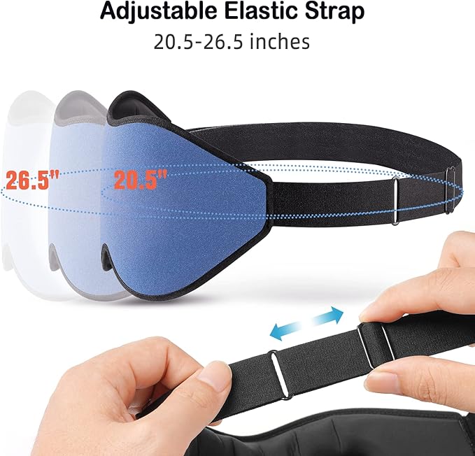 LitBear Sleep Masks, Light Blocking Eye Mask Sleeping for Women Men Side Sleeper, Soft 3D Comfortable Sleeping Mask with Adjustable Elastic Strap for Travel-VivaGrace Women