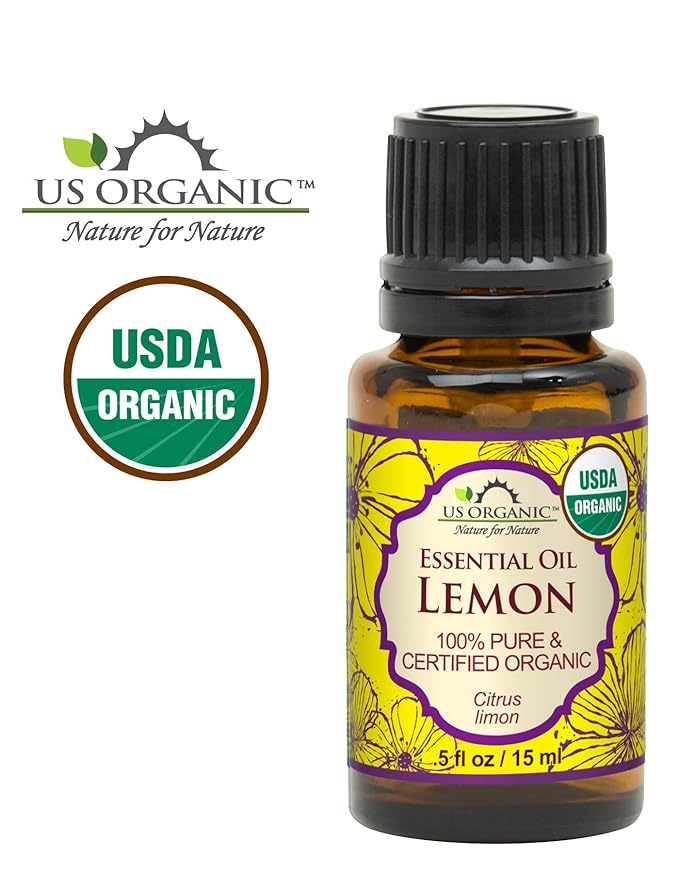 US Organic 100% Pure Lemon Essential Oil - USDA Certified Organic, Cold Pressed - W/Euro droppers (More Size Variations Available) (15 ml)-VivaGrace Women