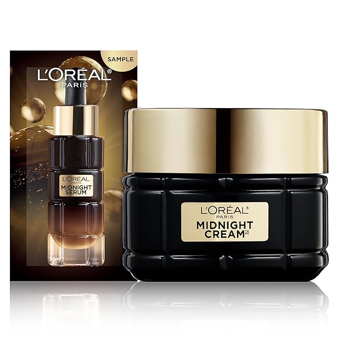 L'Oreal Paris Age Perfect Anti-Aging Midnight Cream, Face Moisturizer to Reduce Wrinkles and Firm Skin, 1.7oz + Serum Sample-VivaGrace Women