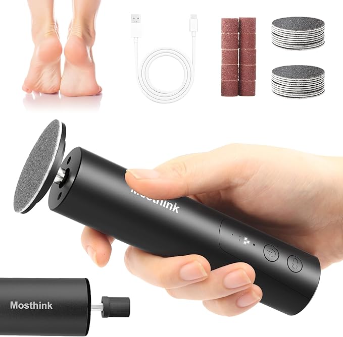 Electric Foot Callus Remover, 2 in 1 | 6 Speed Adjustable Foot File Nail Grinder with Sandpaper Disks, Professional Sander Pedicure Tool for Feet Dead Skin, Self Care Gifts for Women Mom Lover Friends-VivaGrace Women