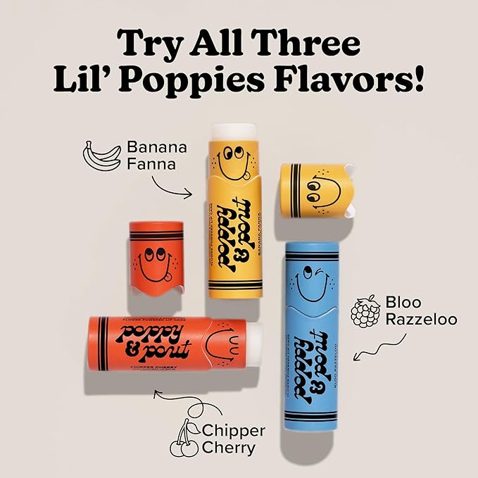 Poppy & Pout Kids Jumbo Lip Balm | All Natural Lip Balms & Moisturizers | Hydrates with Beeswax, Vitamin E, Organic Coconut Oil | Cruelty-Free | Lip Balm in Recyclable Cardboard Tube (Chipper Cherry)-VivaGrace Women