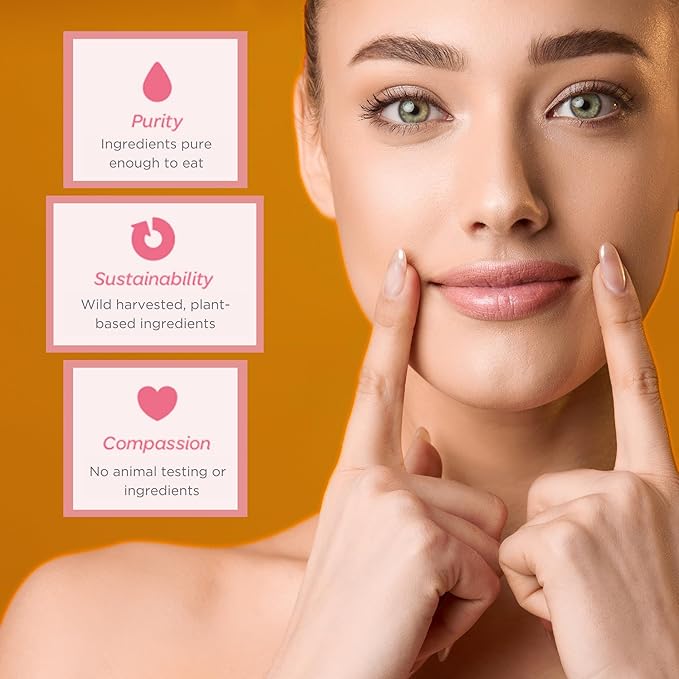 Natural Lip Butter Lip Balm - Blossom - Pure Enough to Eat - Made With Just 6 Vegan Ingredients - Moisturizing Lip Care for All Day Hydration (Single)-VivaGrace Women
