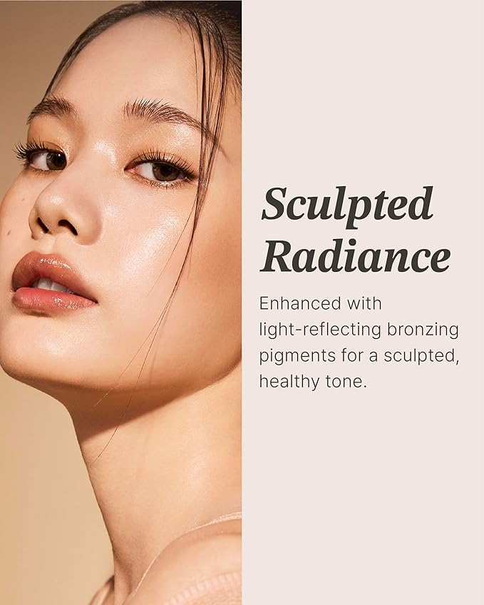 Glint Sheer Bronzer Stick (Caramel, 0.24oz) - Creamy Buildable, Blendable Formula for Natural Contour, Long-Lasting, Smooth, Versatile Use. Korean Makeup. Nose, Face, Cheeks.-VivaGrace Women