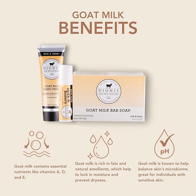 Dionis Milk & Honey Goat Milk 3 Pc Gift Set-VivaGrace Women