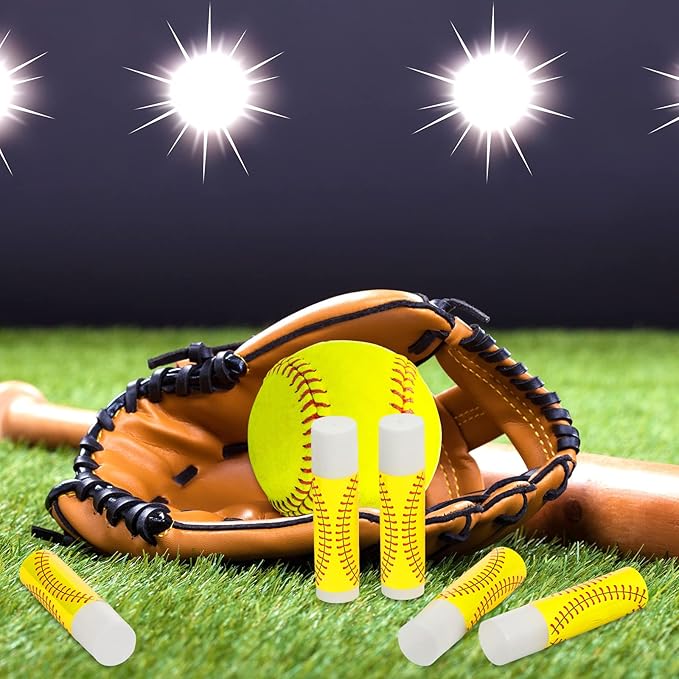 Demissle 40 Pcs Softball Lip Balm, Softball Lipstick, Organic Jasmine Taste Moisturizing Lip Balm, Softball Gifts for Women, Girl, Team-VivaGrace Women