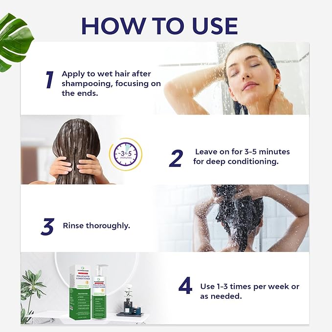 Folliculitis Itch Relief Conditioner: Tea Tree Oil & Moroccan Argan Oil - Deep Hydration & Repair - Nourishes, Smooths, Restores Shine - Safe for Dry or Damaged Hair-11.84 oz-VivaGrace Women