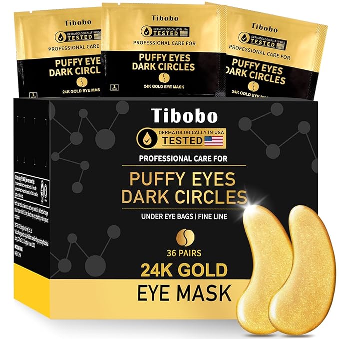 Under Eye Patches (36 Pairs) - 24K Gold Eye Masks Enriched with Abundant Collagen for Dark Circles, Puffy Eyes, Wrinkles - Gifts for Women Skin Care - Vegan & USA Tested-VivaGrace Women