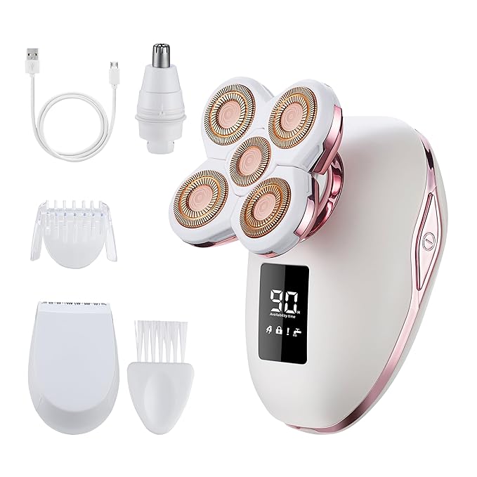 Women's Electric Razors For Women Legs Pubic Facial Hair Removal 2 In 1 Womens Electric Shaver For Women,Bikini Trimmer For Lady,Waterproof-VivaGrace Women