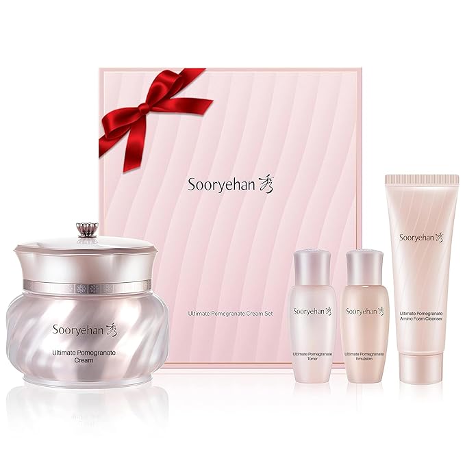 Sooryehan Ultimate Pomegranate (Cream Set, 4.4fl oz) - Skin Elasticity, Blemish and Skin Tone Improvement, Collagen, Elastin & Vitamin C-VivaGrace Women