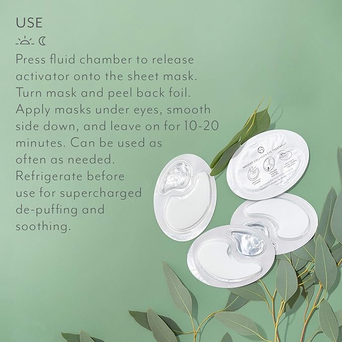 CIRCCELL Insight Collagen Eye Treatment Masks, collagen eye mask, eye bags treatment, under eye pads, 4 treatments-VivaGrace Women