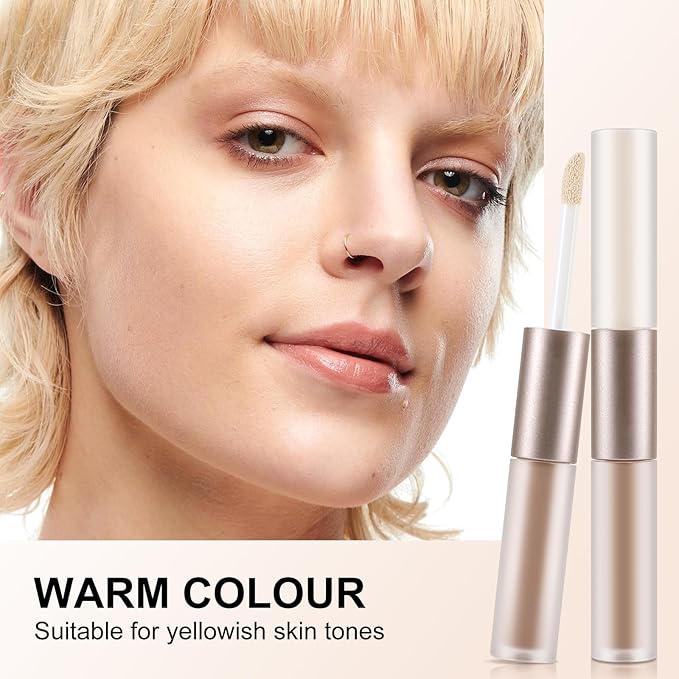2 in 1 Bronzer and Highlighter Stick,Non-greasy & Non-drying Contour Pencil,Easy to Create a Natural Shimmery Finishing,Long Lasting & Waterproof Face Brighten Make up Pen-VivaGrace Women