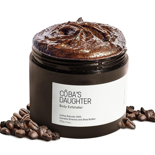 COBA'S DAUGHTER Robusta Coffee Body Scrub| Exfoliating for Cellulite and Stretch Marks, KP Bump Eraser, Strawberry Legs,Underarm | Matcha & Shea Butter | Safe for pregnancy | Vegan Beauty (10.6 Oz)-VivaGrace Women