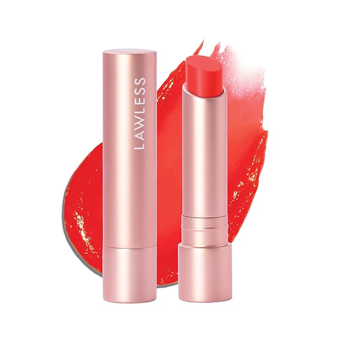 LAWLESS Forget the Filler Lip Plumping Line Smoothing Tinted Balm, Cherry Vanilla, Red, 0.09 Ounce-VivaGrace Women