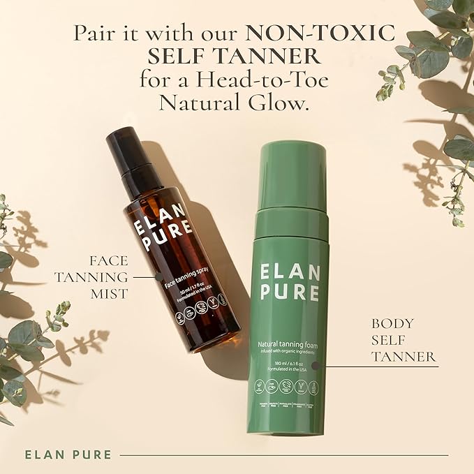 Face Tanning Mist, Organic Ingredients, Sunless Self Tanner, Bronzing, Hydrating, Steak-Free, Long Lasting Glow-VivaGrace Women