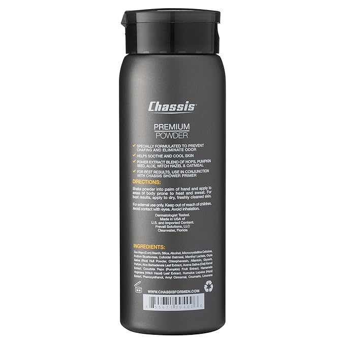 Chassis Gift Set with Flushable Foam, Premium Body Powder, and Shower Primer, Body Powder, Body Wash, and Flushable Wipe Alternative-VivaGrace Women