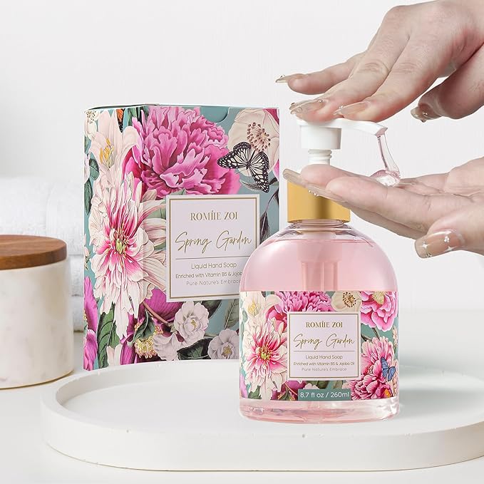 Liquid Hand Soap with Gift Box - Spring Garden - 260ml/ 8.7 fl.oz
