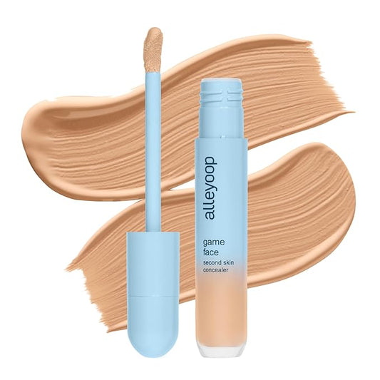 Alleyoop Game Face Concealer Makeup, Lightweight to Medium Buildable Coverage Under Eye Concealer, For Blemishes, Crease-proof and Hydrating with Smooth Second Skin Finish - Winner-VivaGrace Women