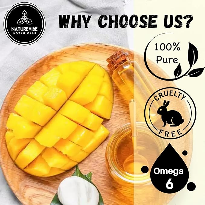 Naturevibe Botanicals Mango Oil 32 Ounces | 100% Pure and Natural | Great for Skin Care and Hair Care-VivaGrace Women