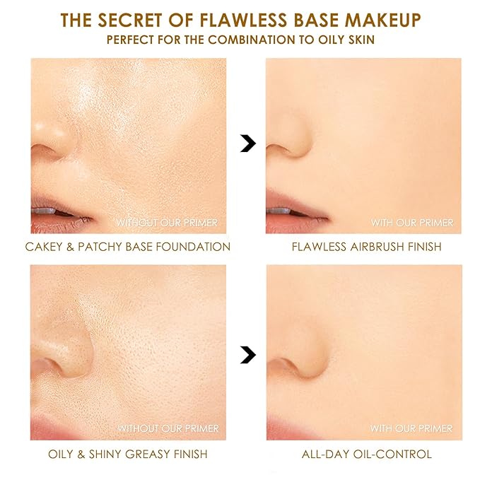 FOCALLURE Pore Filler Targeted Stick,Pore-minimizing Primer Stick with Lightweight Formula,Create a Perfectly Smooth and Matte Finish,Face Primer for All Skin Types Makeup-VivaGrace Women
