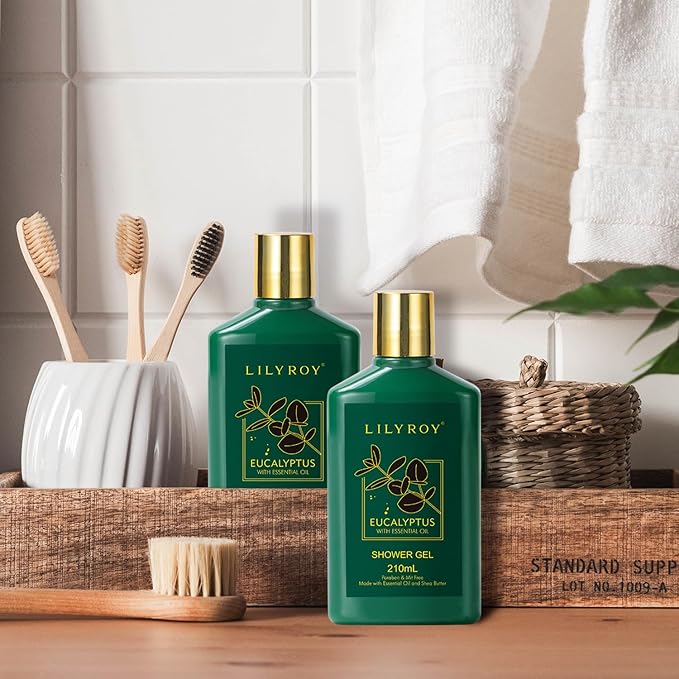 Mothers Day Relaxation Gift Basket - 15-Piece Premium Eucalyptus Bath Gift Set for Women & Men - Spa Kit with Shower Gel Ideal for Birthday, Christmas, Father’s Day, Perfect for Holidays & Self Care-VivaGrace Women