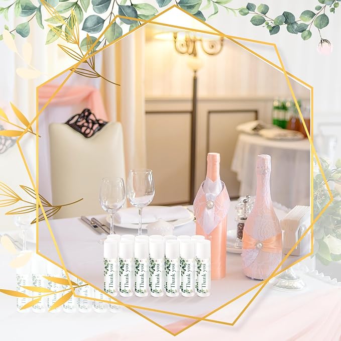 Demissle 40 Pcs Lip Balms with Jasmine Scent and Green Leaves - Moisturizing Gift for Wedding, Baby Shower, Gender Reveal Party-VivaGrace Women