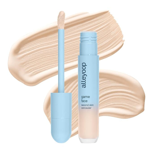 Alleyoop Game Face Concealer Makeup, Lightweight to Medium Buildable Coverage Under Eye Concealer, For Blemishes, Crease-proof and Hydrating with Aloe Stem Cell, Smooth Second Skin Finish - Superstar-VivaGrace Women