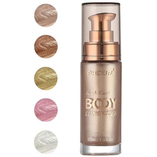PHOERA Body Luminizer Highlighter, Waterproof Moisturizing and Glow For Face & Body, Face Body Glow Illuminator (101 Rose Gold)-VivaGrace Women