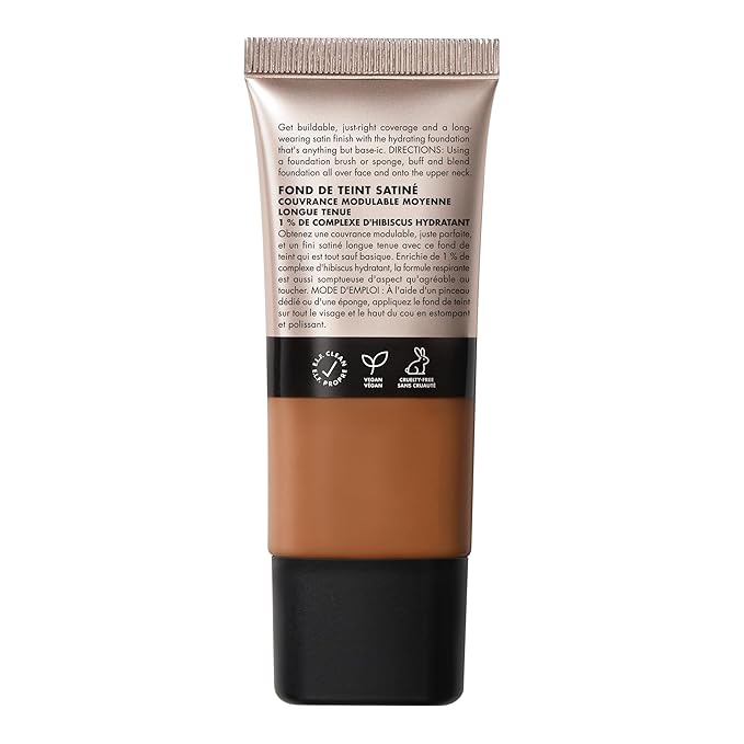 e.l.f. Soft Glam Foundation, Medium Coverage, Long-Lasting & Buildable Foundation For A Smooth, Satin Finish, Vegan & Cruelty-Free, 50 Deep Warm-VivaGrace Women