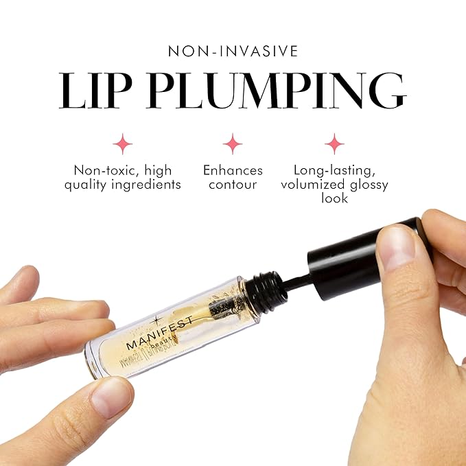 BIG POUT ENERGY Lip Plumper, Chili-Infused Lip Plumping Oil for Full and Smooth Lips, Lip Gloss Finish, With Easy Swipe XL Wand Applicator, Crystal Clear, 0.12 fl oz-VivaGrace Women