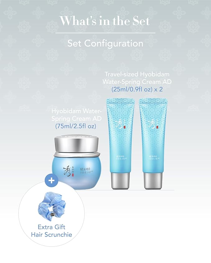 Sooryehan Water Spring Cream AD Amazon Set (4.2fl oz) - Korean Moisturizer Skincare for Deep Hydration Boost & Elasticity by LG Beauty. Fermented Ginseng, Hyaluronic Acid,-VivaGrace Women