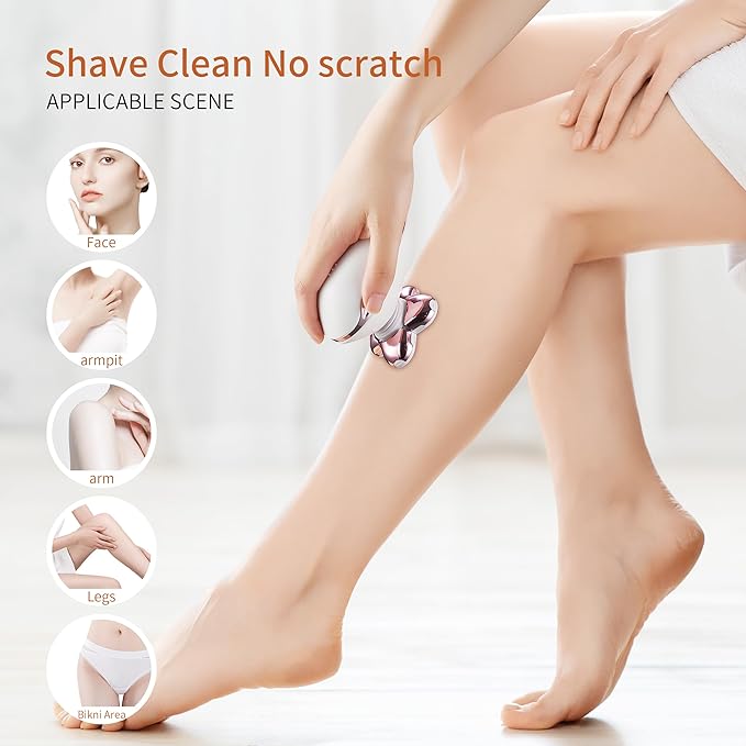 Women's Electric Razors For Women Legs Pubic Facial Hair Removal 2 In 1 Womens Electric Shaver For Women,Bikini Trimmer For Lady,Waterproof-VivaGrace Women