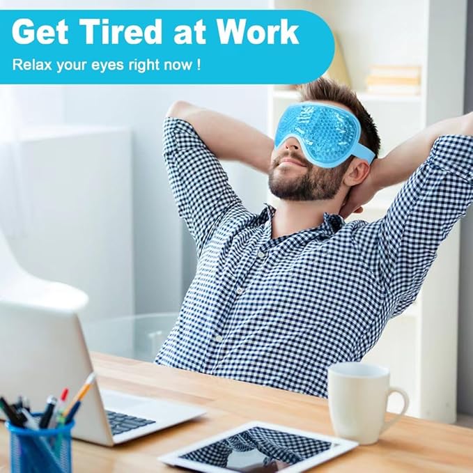 ONLYSKY BEAUTY Cold Eye Mask Cooling Gel Eye-Mask for Dry Eyes, Eye relax and Pressure Release as Gift for women (Blue)-VivaGrace Women