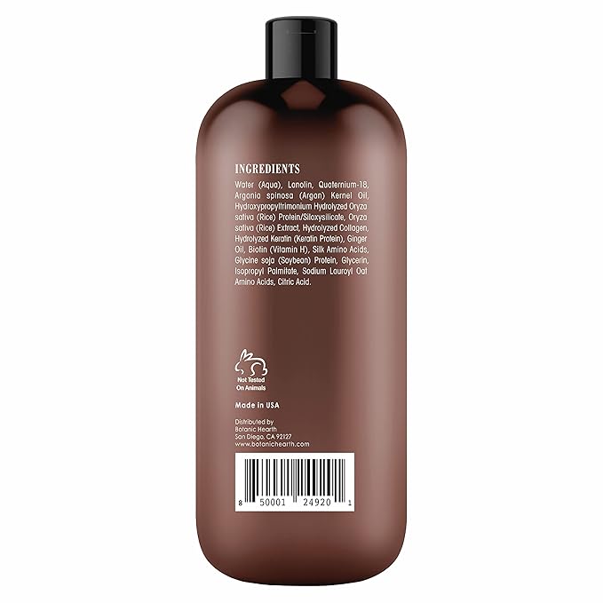 Botanic Hearth Biotin Conditioner With Ginger Oil & Keratin | For Hair Growth |With Turmeric Extract, Argan Oil, Tea Tree Oil & Vitamin E | Sulphate & Paraben Free | 16 Fl Oz-VivaGrace Women