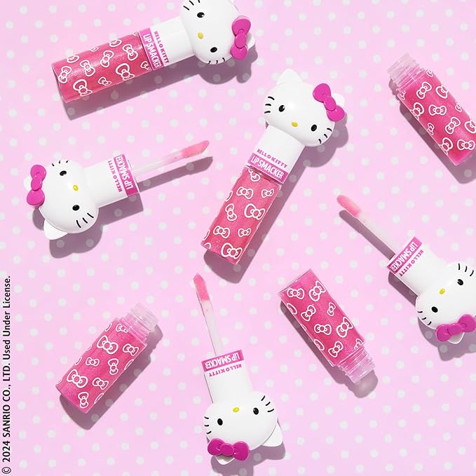Lip Smacker Lippy Pals Swirls, Sanrio Hello Kitty, Flavored Moisturizing & Smoothing Soft Shine Lip Balm, Hydrating & Protecting Fun Tasty Glossy Finish , Cruelty-Free & Vegan - Kiwi-VivaGrace Women