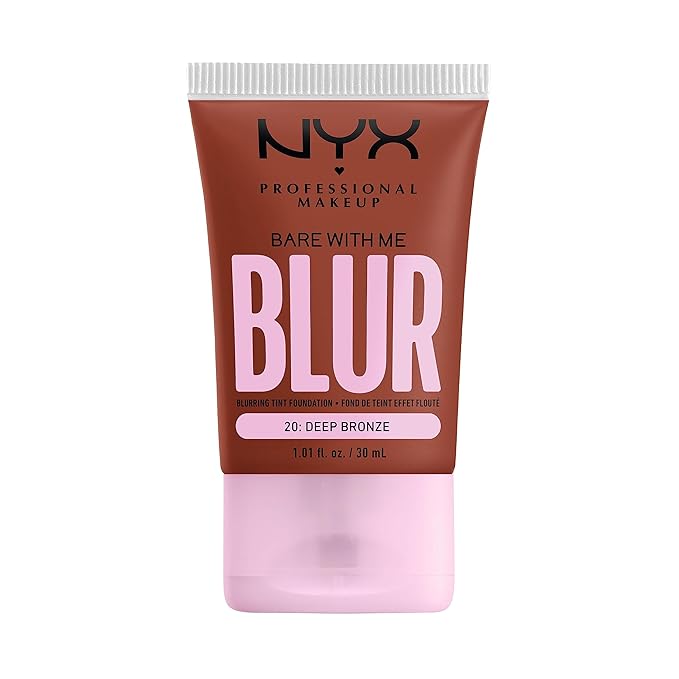 NYX PROFESSIONAL MAKEUP Bare With Me Blur Skin Tint Foundation Make Up with Matcha, Glycerin & Niacinamide - Deep Bronze-VivaGrace Women