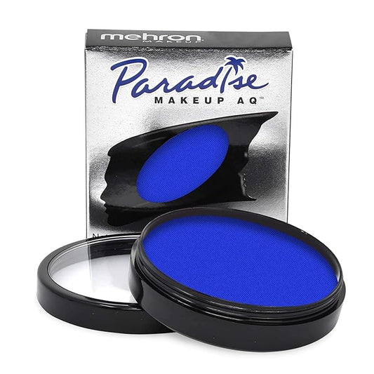 Mehron Makeup Paradise Makeup AQ Pro Size | Stage & Screen Performance, Face & Body Painting, Beauty, Cosplay, and Halloween | Water Activated Face Paint, Body Paint 1.4 oz (40 g) - Lagoon Blue-VivaGrace Women