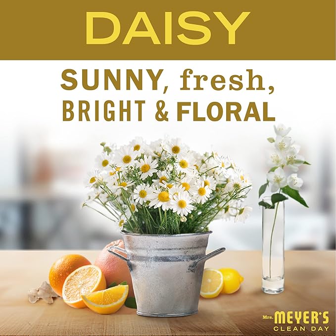 MRS. MEYER'S CLEAN DAY Liquid Hand Soap, Daisy Scent, 12.5 Ounce Bottle (Pack of 3)