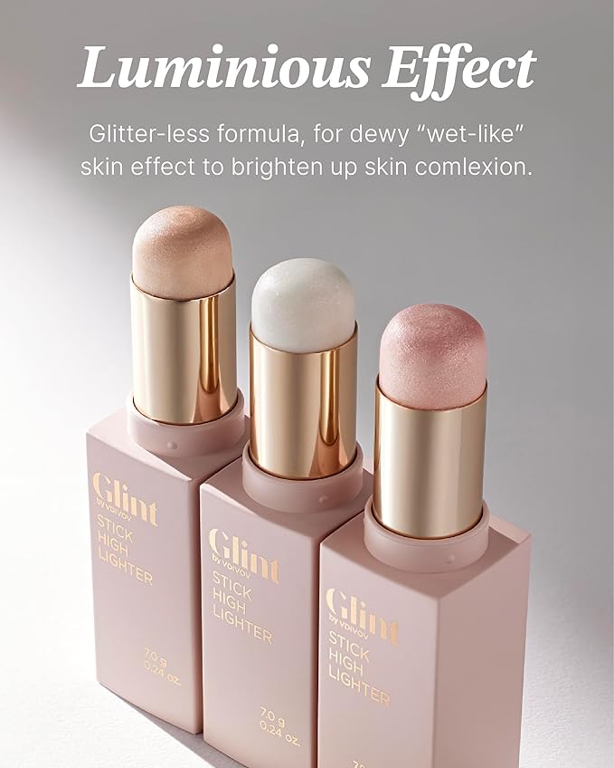 Glint Stick Highlighter (Dewy Moon, 0.24oz) - Multi-Use Illuminator Stick by LG Beauty. Creamy & Blendable Color.-VivaGrace Women
