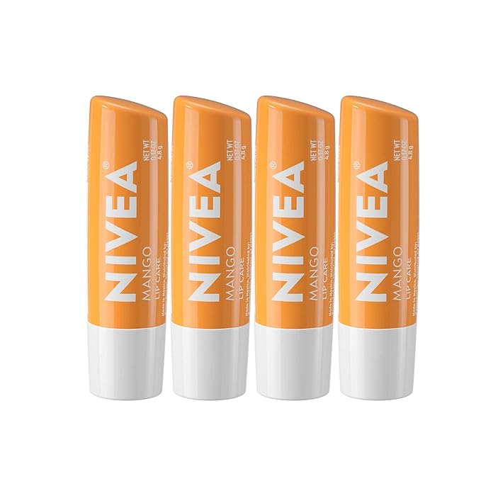 NIVEA Mango Lip Care, 0.17 oz, Pack of 4-VivaGrace Women
